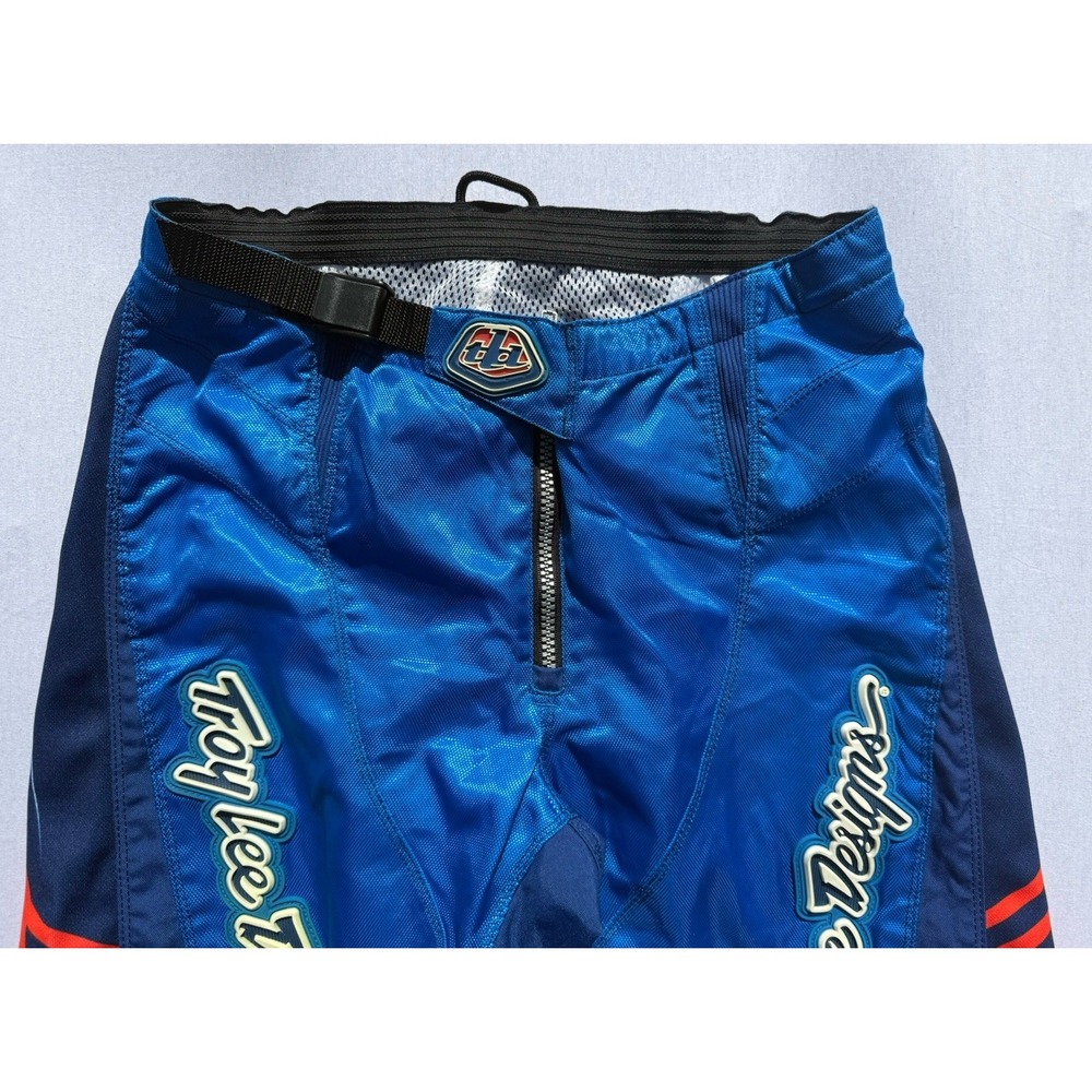 Troy Lee Design Motocross Pants Mens Size 36 Blue/Black/Red ATV Dirtbike Y2K 90s - Picture 2 of 14